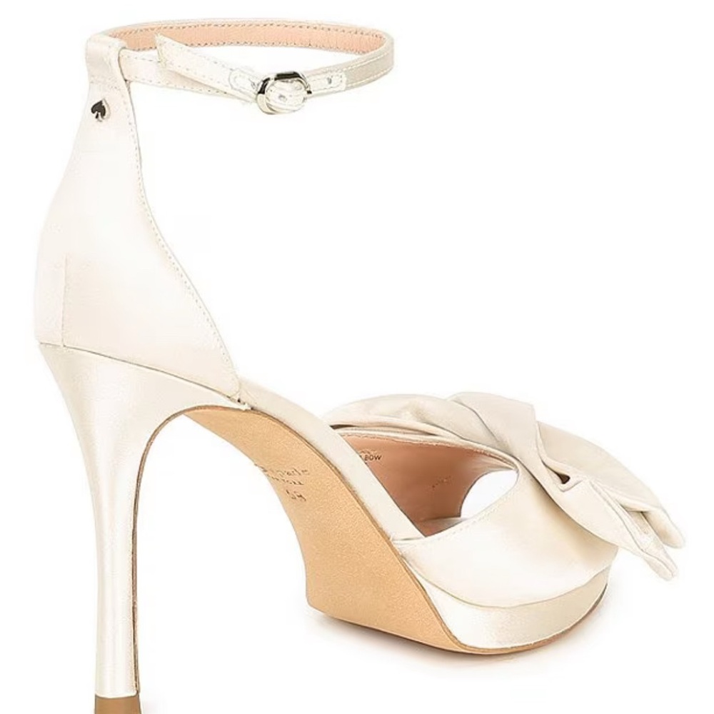 Kate Spade kate spade new york
Bridal Bow Satin Dress Sandals Ivory Bow Heels - Picture 9 of 11